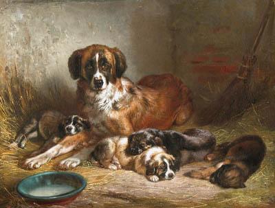Benno Adam Bernese Mountain Dog and Her Pups
